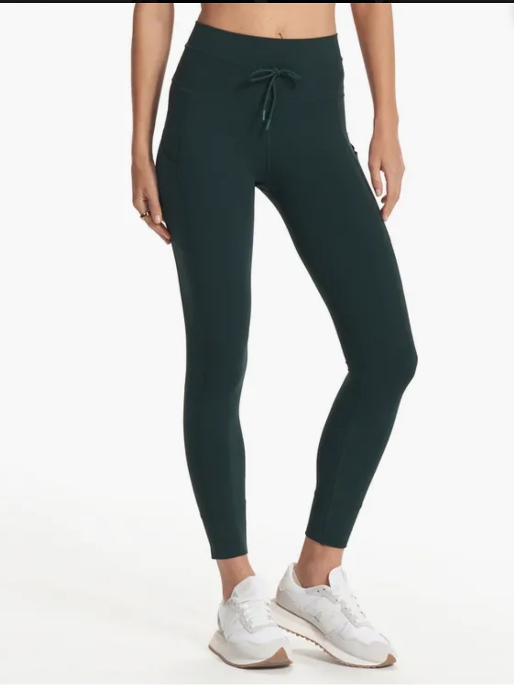 Vuori Women’s Sz XS Daily Pocket Legging Drawstring Dark Green No Inner Tag